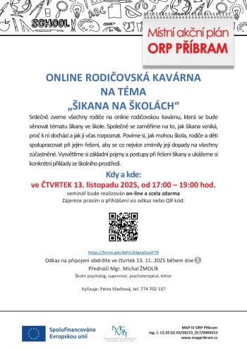 Pozvánka online rodičovská kavárna