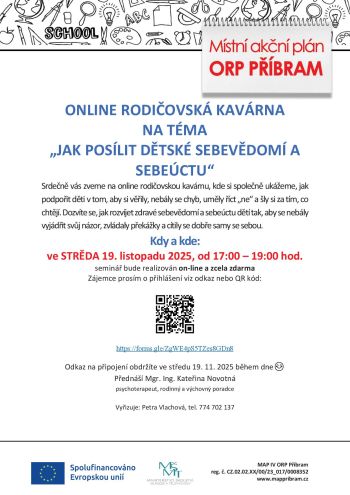 Pozvánka online rodičovská kavárna 19.11.2025